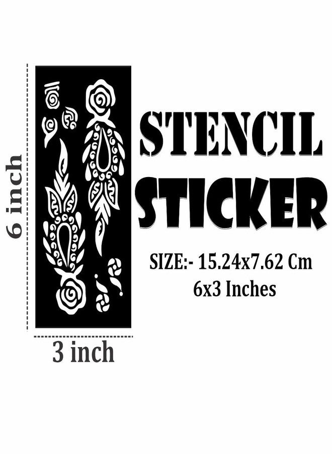 Komstec Beautiful Swirl Design Mehndi Sticker Perfect for Kids’ Creative Hand Work - Image 4